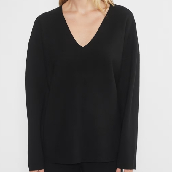 NWT Aritzia The Group Souvenir Vneck Black Oversize Sweater...